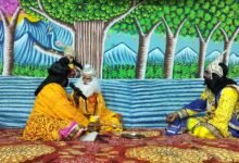 रामलीला मंचन करते हुए कलाकार